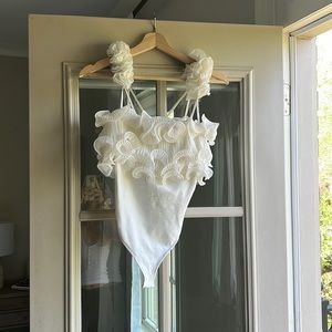 Free People “For the Frill of it” Bodysuit